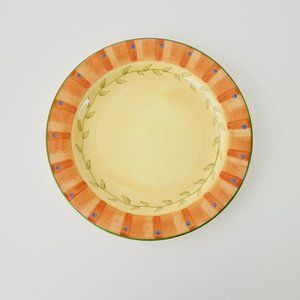 Pfaltzgraff Napoli Hand Painted Stoneware Dinner Plate 11.75in Orange Yellow